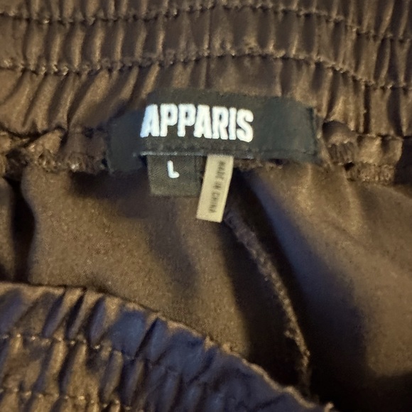 APPARIS Womens Silk Flowy Pants in Chocolate (Size L) - Picture 2 of 2